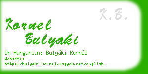 kornel bulyaki business card